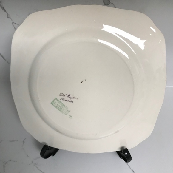 Vintage H&K Tunstall Olde English Sampler China Porcelain Square Luncheon 9” - Picture 3 of 7